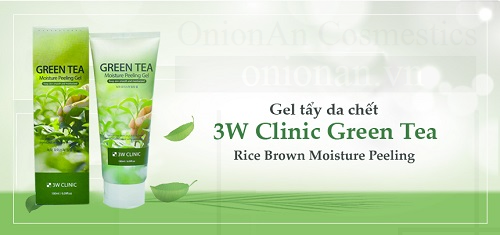 Gel Tẩy Tế Bào Chết Trà Xanh 3W Clinic Green Tea Moisture Peeling Gel